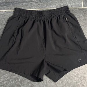 Black woven Pocket Shorts